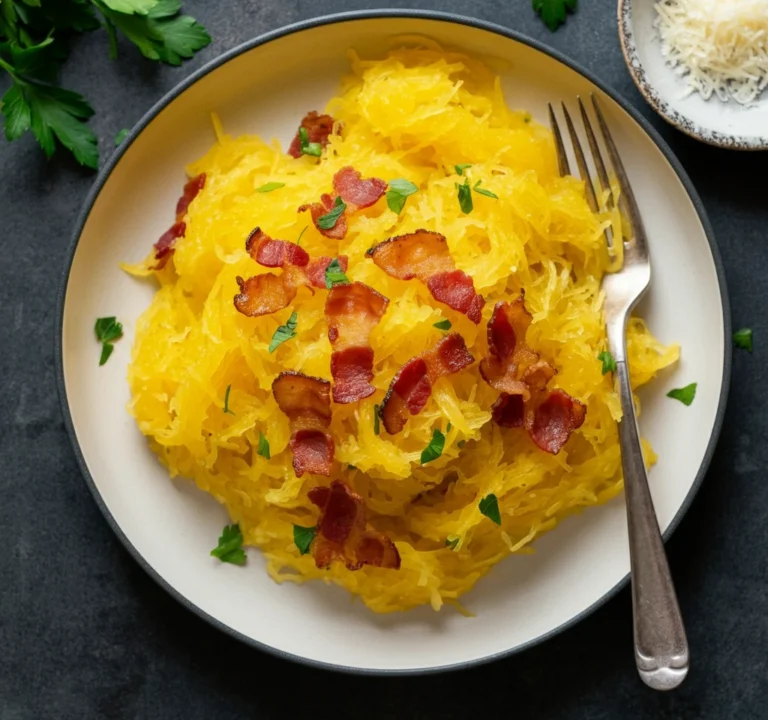 Creamy Spaghetti Squash Carbonara