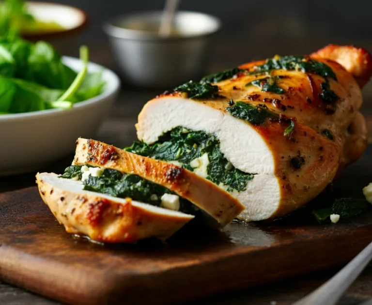 Delicious Spinach and Feta Stuffed Chicken Breast Recipe