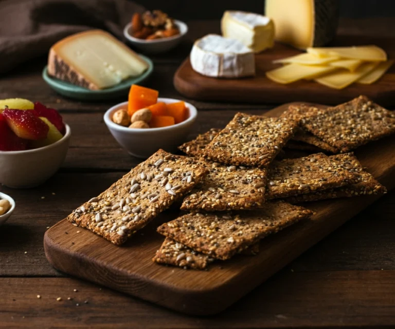 Healthy Snack Idea: Whole Grain Crackers with Cheese