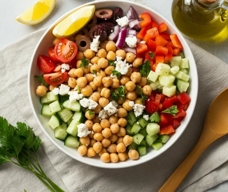 Fresh and Flavorful Mediterranean Chickpea Salad Bowl Recipe