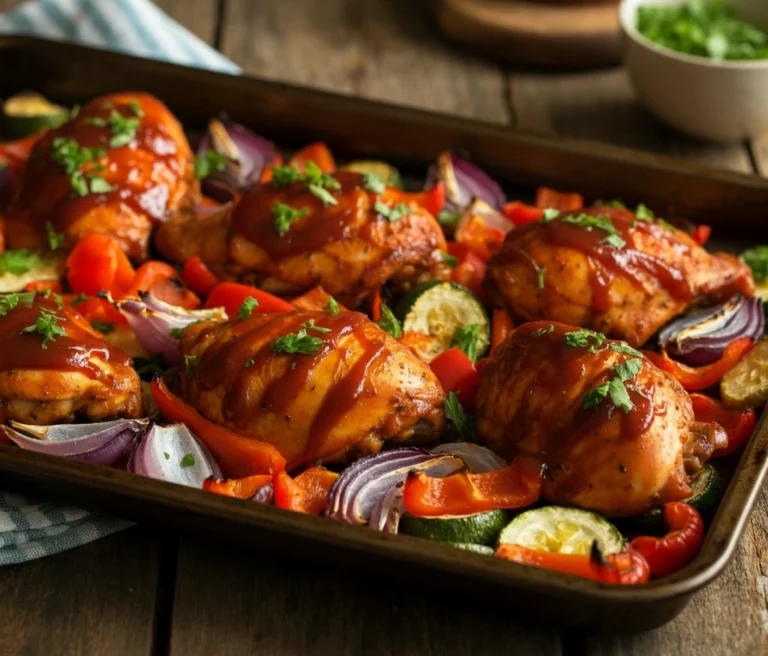 Simple and Delicious Sheet-Pan BBQ Chicken and Veggies