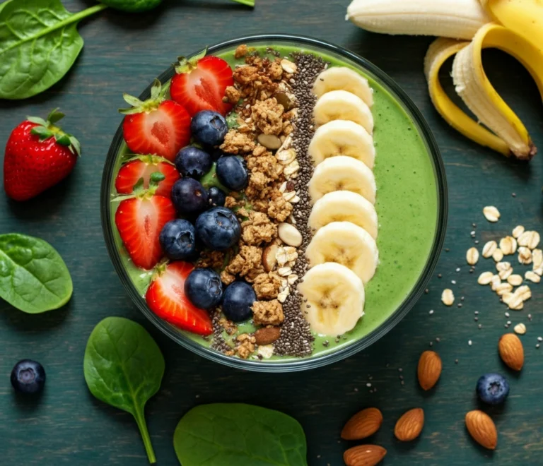 Spinach, Banana & Almond Milk Smoothie: A Healthy, Green Boost!