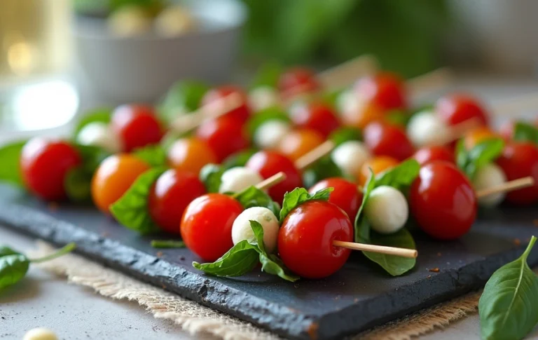 Delicious Mini Caprese Skewers: A Quick and Colorful Party Snack